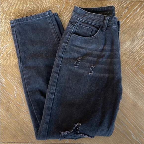 SHEIN Denim - Shein Woman's Distressed Black Jeans